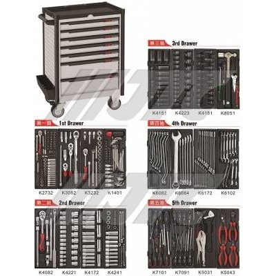 JTC-5021+344 多功能7抽工具車附五抽工具組